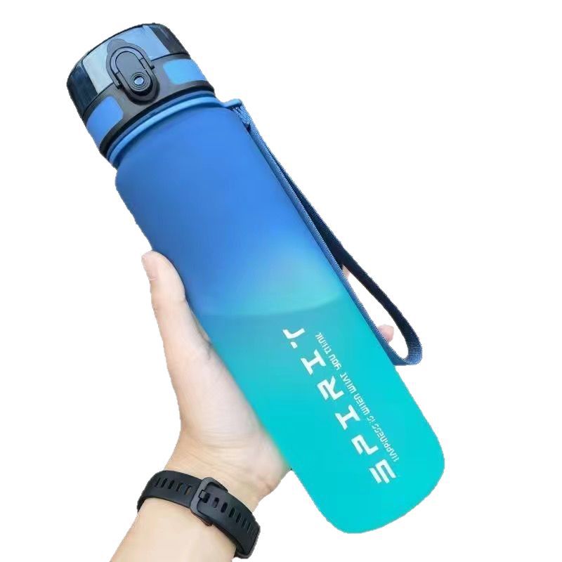 Botella de Agua Deportiva con Degradado – Gran Capacidad, Resistente al Calor, para Niños, Estudiantes y Fitness