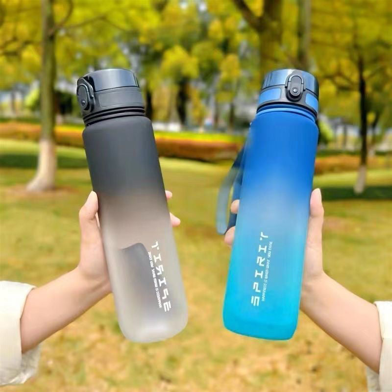 Botella de Agua Deportiva con Degradado – Gran Capacidad, Resistente al Calor, para Niños, Estudiantes y Fitness