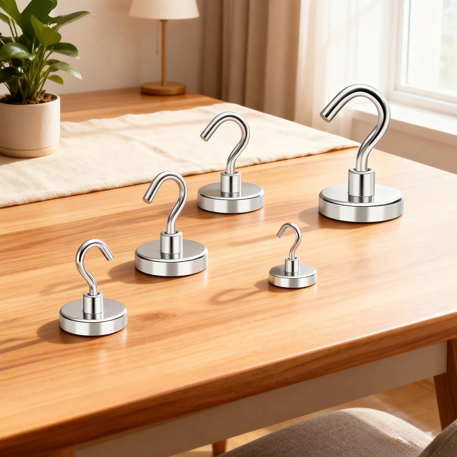 Ganchos Magnéticos Super Potentes con Imanes de Neodimio para Baño, Cocina y Organización del Hogar